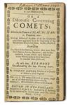 ASTRONOMY  MATHER, INCREASE. Kometographia; or, A Discourse concerning Comets . . . as also Two Sermons.  1683